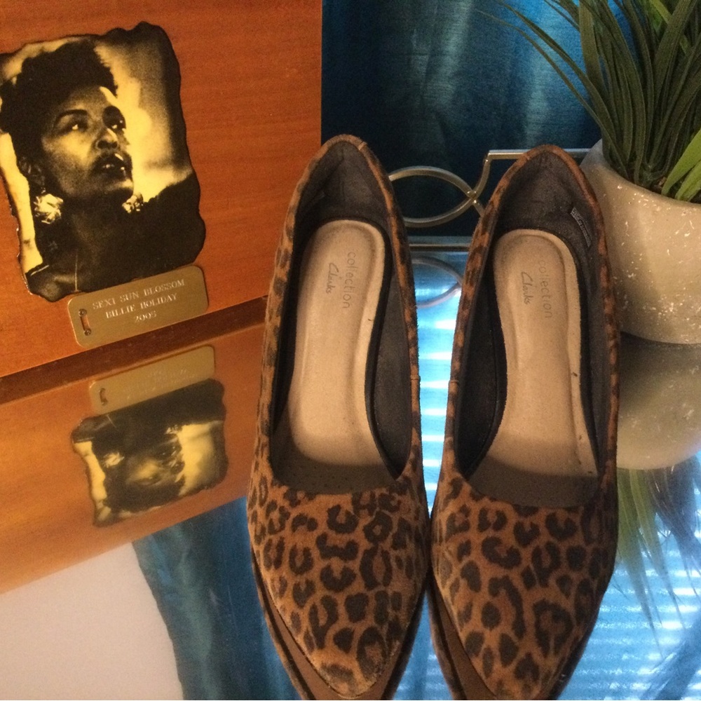 Leopard print pumps, 2.5 inch heels. Gently worn and only worn in office.